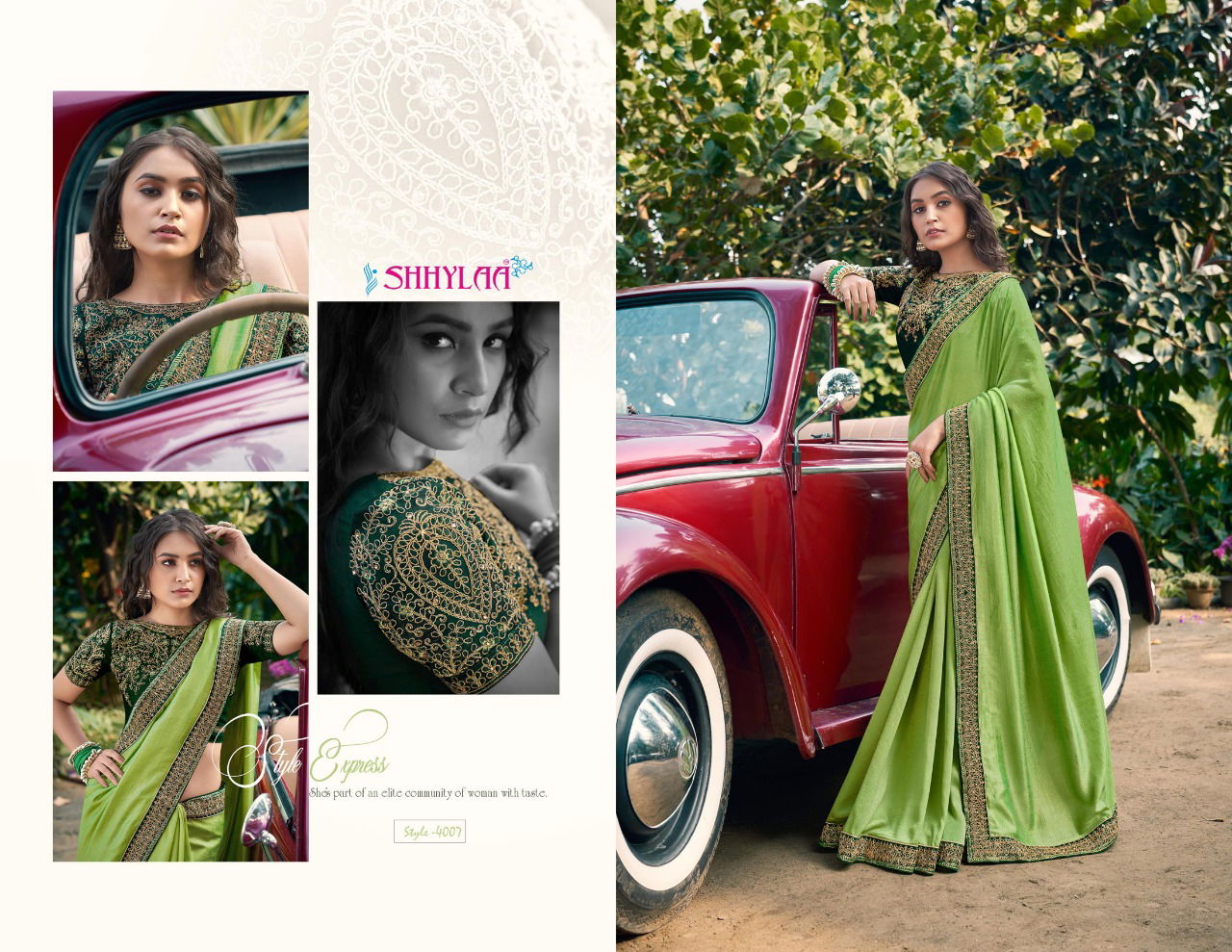 Shhylaa The Devi Collection Vol-3 Heavy Embroidery Lace And Heavy Blouse Latest Fancy Party Wear Pure Silk Saree Collection 
